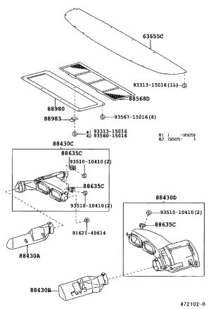 No.2 Air Duct Assembly 88430-36240 for Toyota Coaster