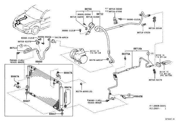 Condenser 88460-07032 for Toyota Avalon