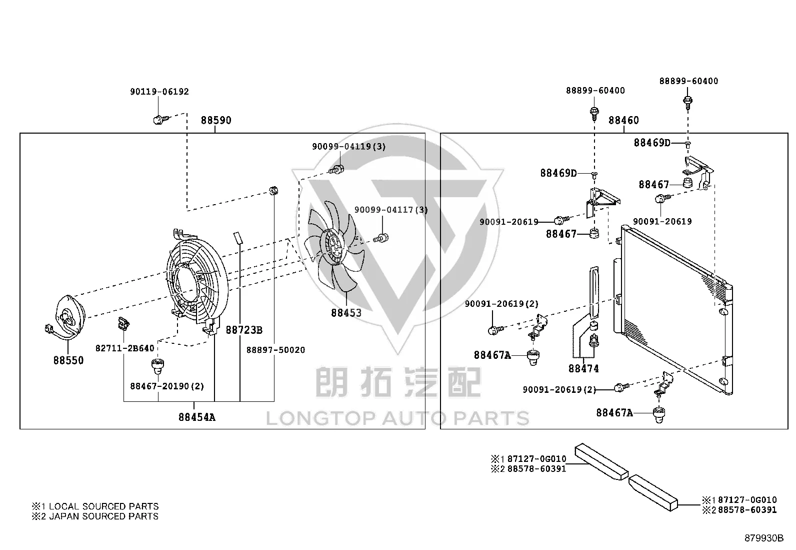 Condenser 88460-0G050 for Toyota Land Cruiser