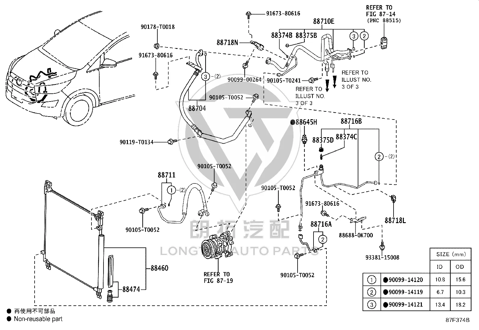 Condenser 88460-0K330 for Toyota Fortuner