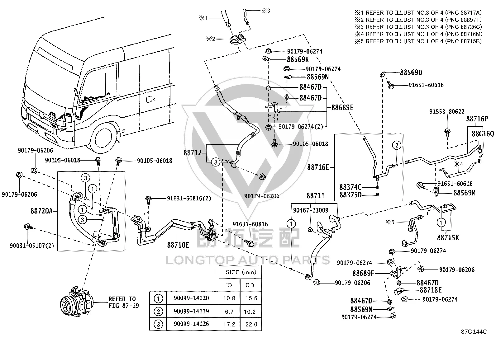 Bushing 88467-12030 for Toyota Alphard