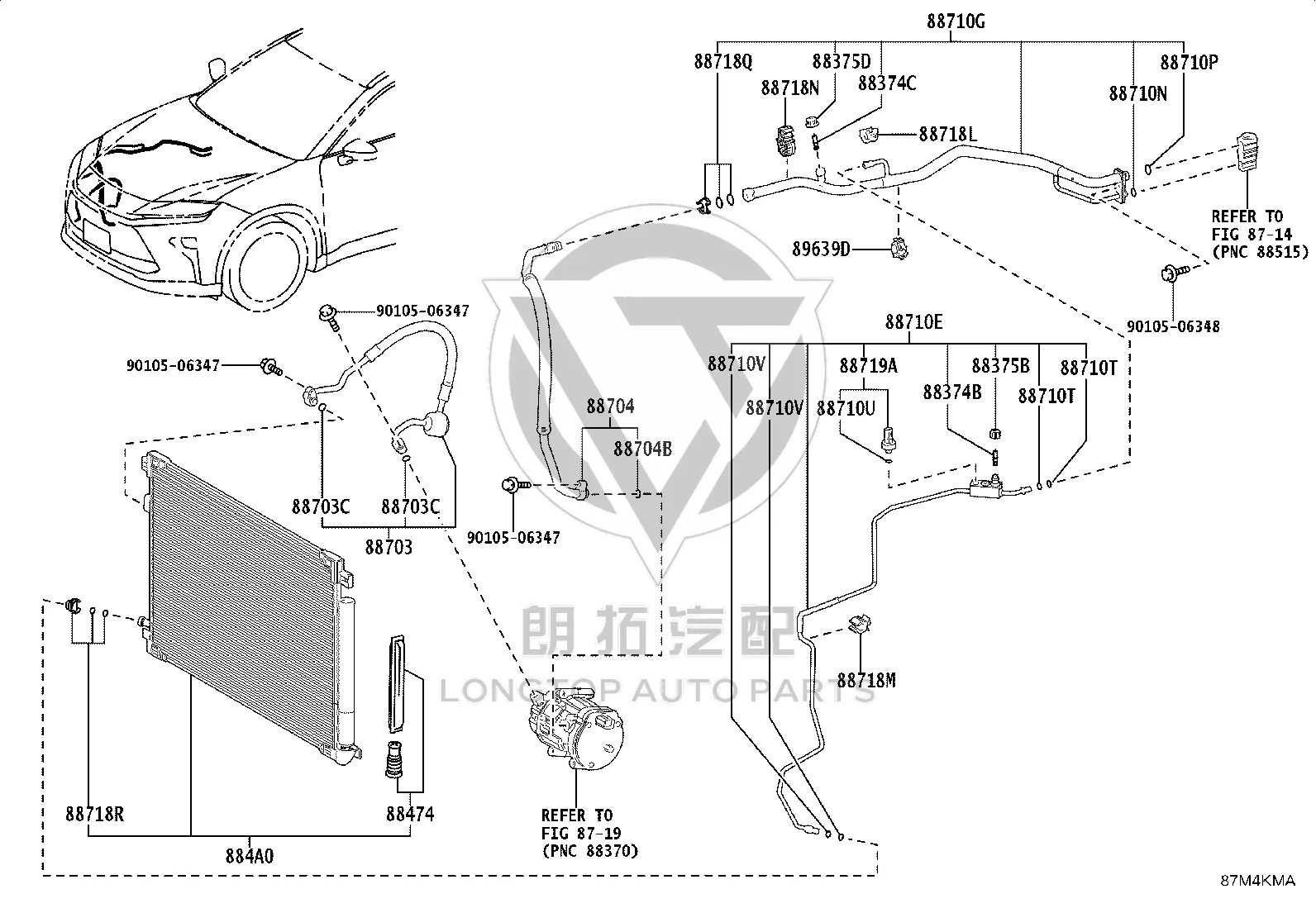 Condenser 884A0-42040 for Toyota ALPHARD