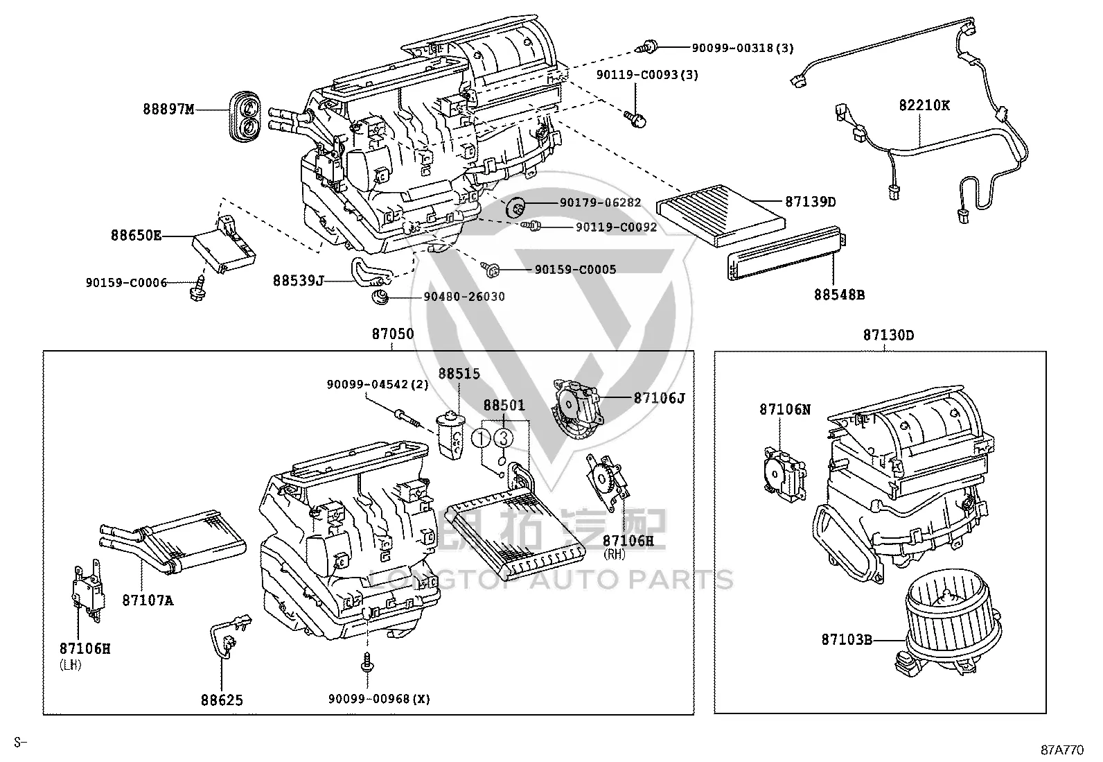 Air Conditioning Control Computer 886500-R100 for Toyota RAV4