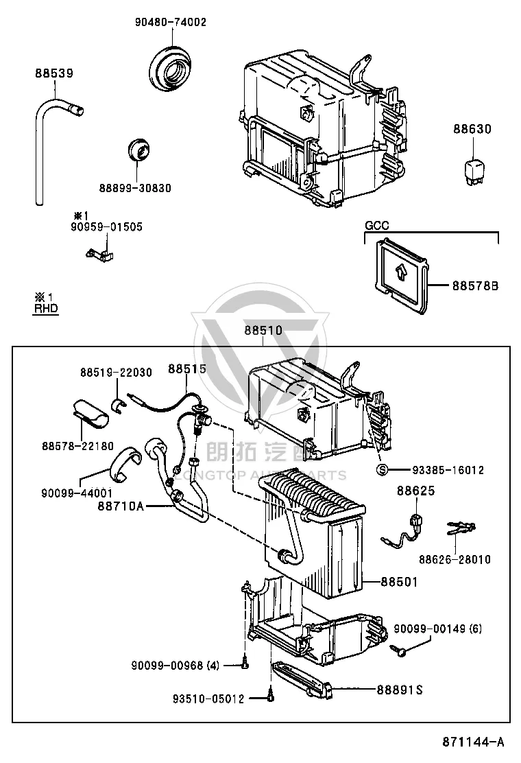 Expansion Valve 88515-30610 for Toyota Crown