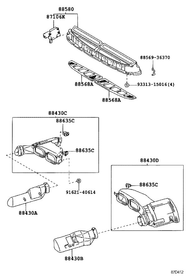Air Filter Clip 88569-36370 for Toyota Coaster