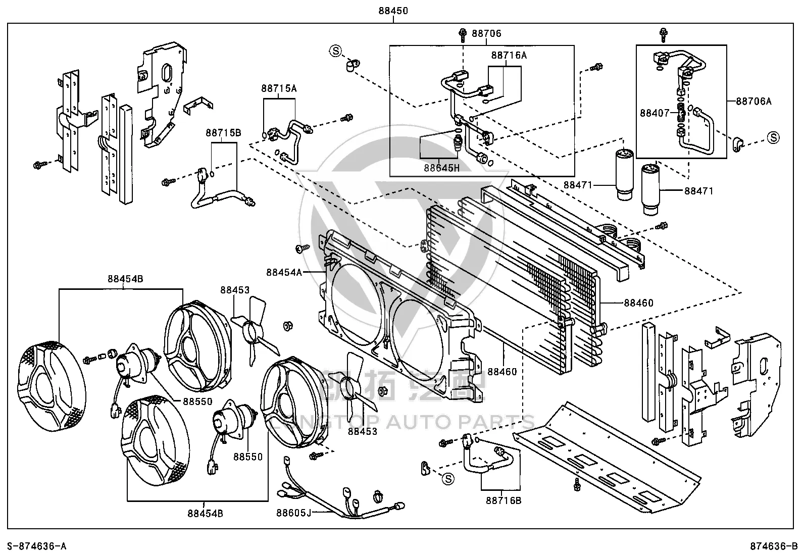 Air Conditioning Wire Harness Sub-Assembly 88605-36330 for Toyota Coaster