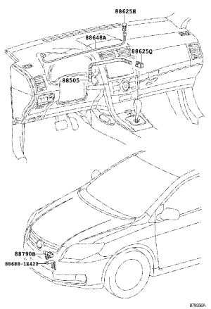 Cooler wire harness 88648-02290 for Toyota Corolla