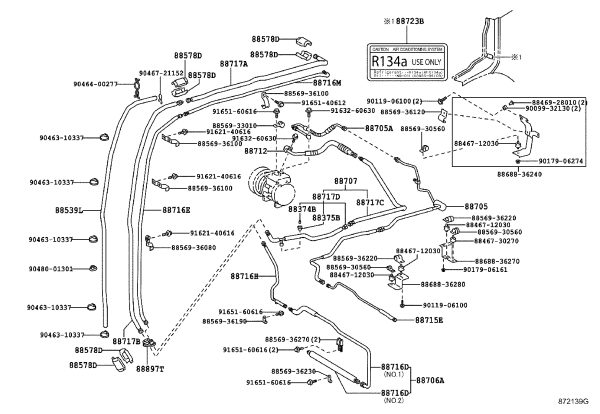 AC High Pressure Liquid Line 88705-36060 for Toyota Coaster