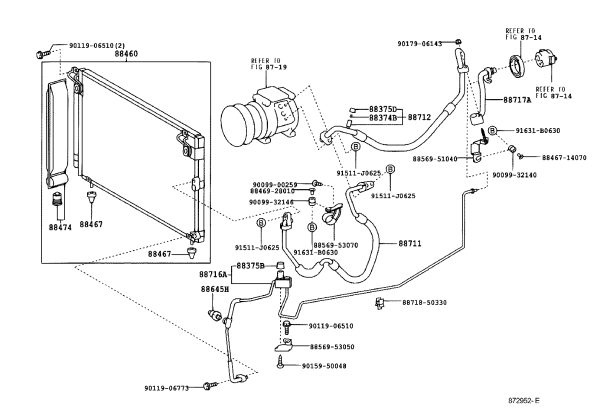 AC Low Pressure Suction Hose 88712-53060 for Toyota ALTEZZA
