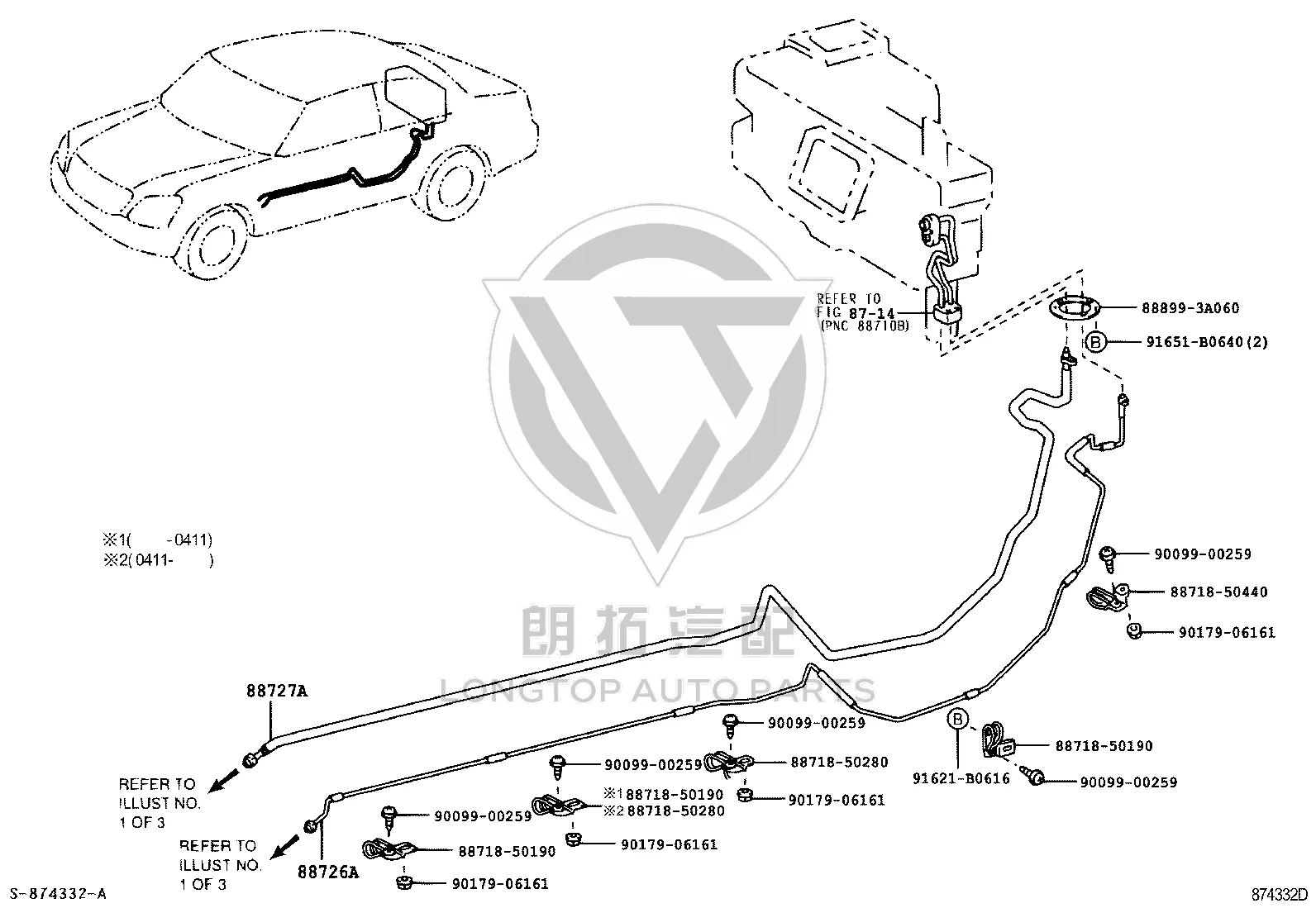 Air Conditioning Pipe High Pressure Pipe 88717-50370 for Toyota Celsior