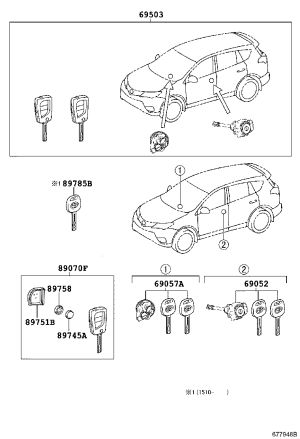 Transmitter housing cover 897510-R060 for Toyota RAV4
