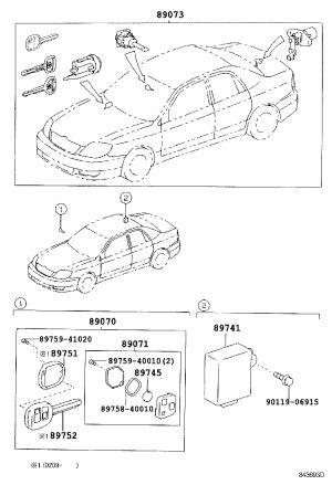 Remote key transmitter 89071-60030 for Toyota PICNIC