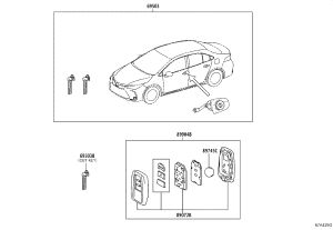 Ignition Key Fob Shell 89072-02840 for Toyota Levin