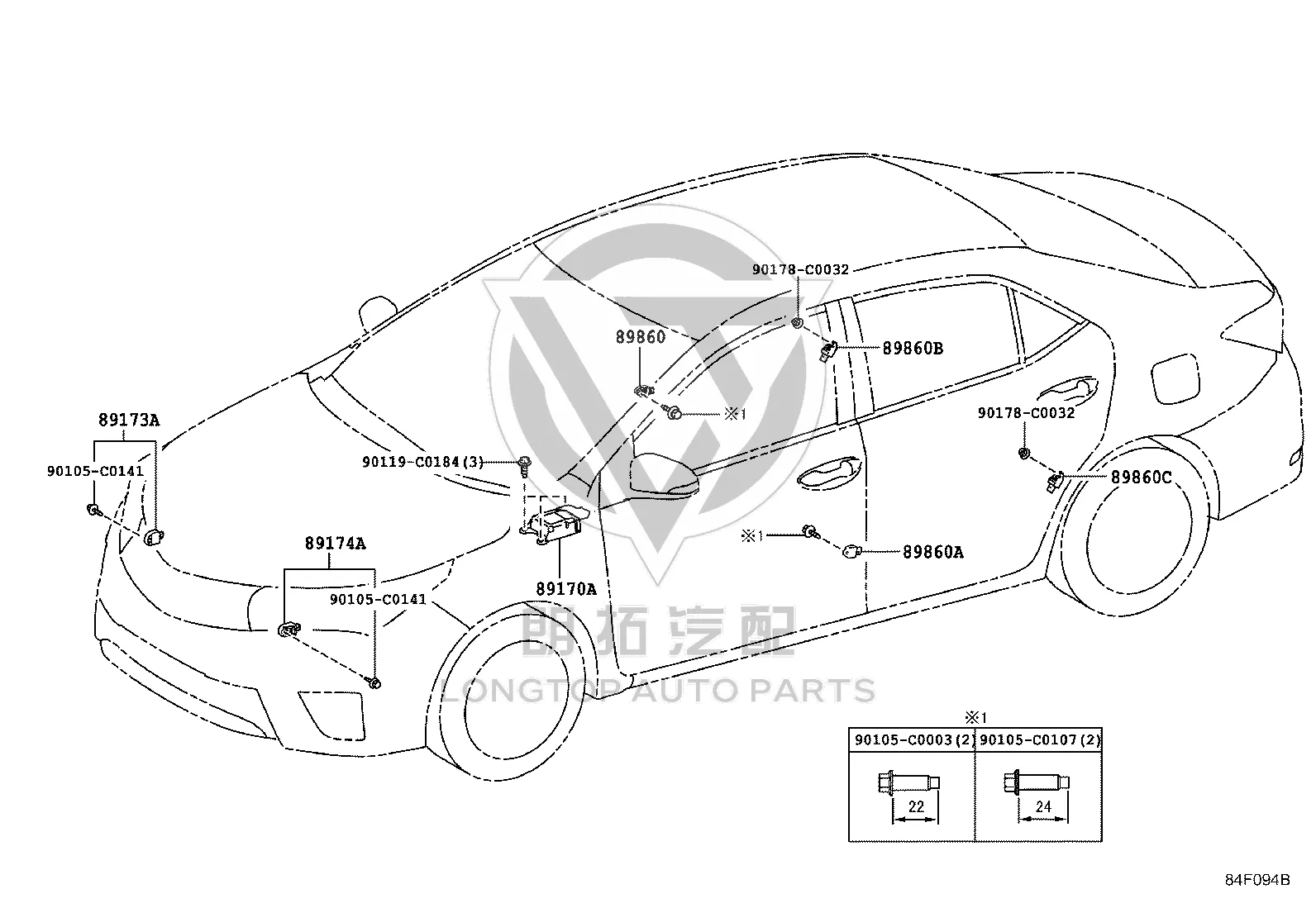 Airbag Control Module 89170-02F40 for Toyota Corolla