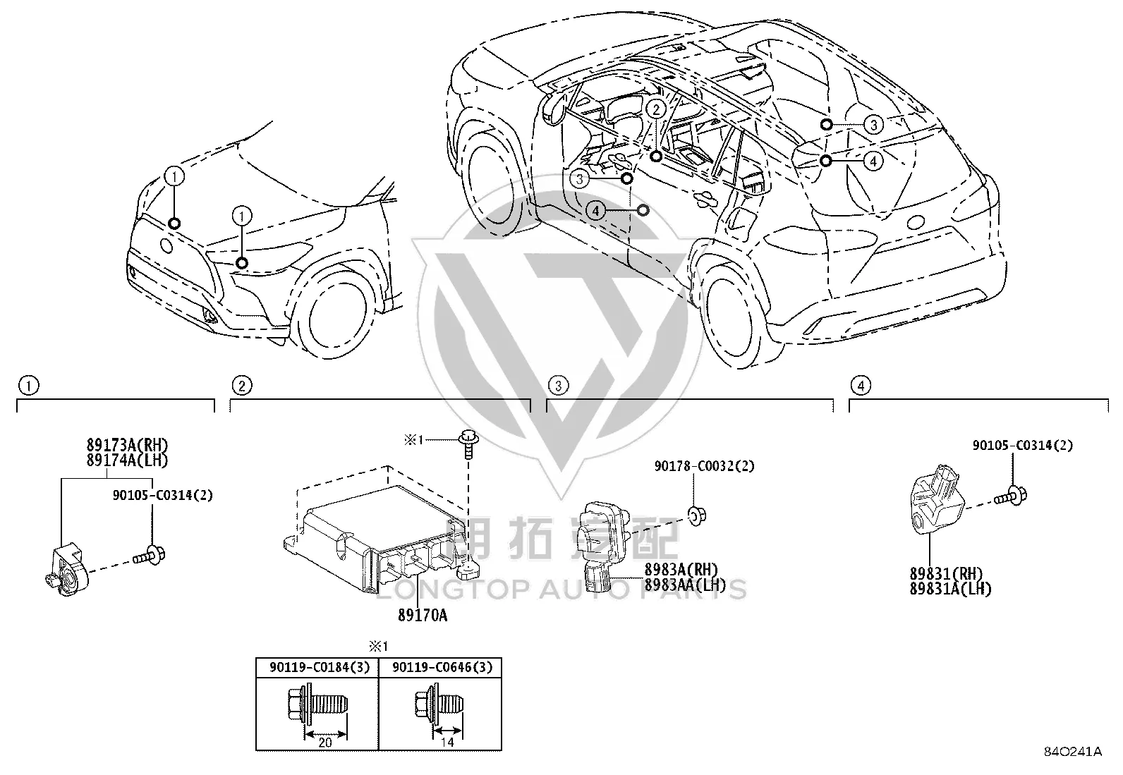 Airbag Computer 89170-0A130 for Toyota FRONT LANDER