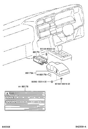 SRS Airbag Control Module 89170-26190 for Toyota Hiace