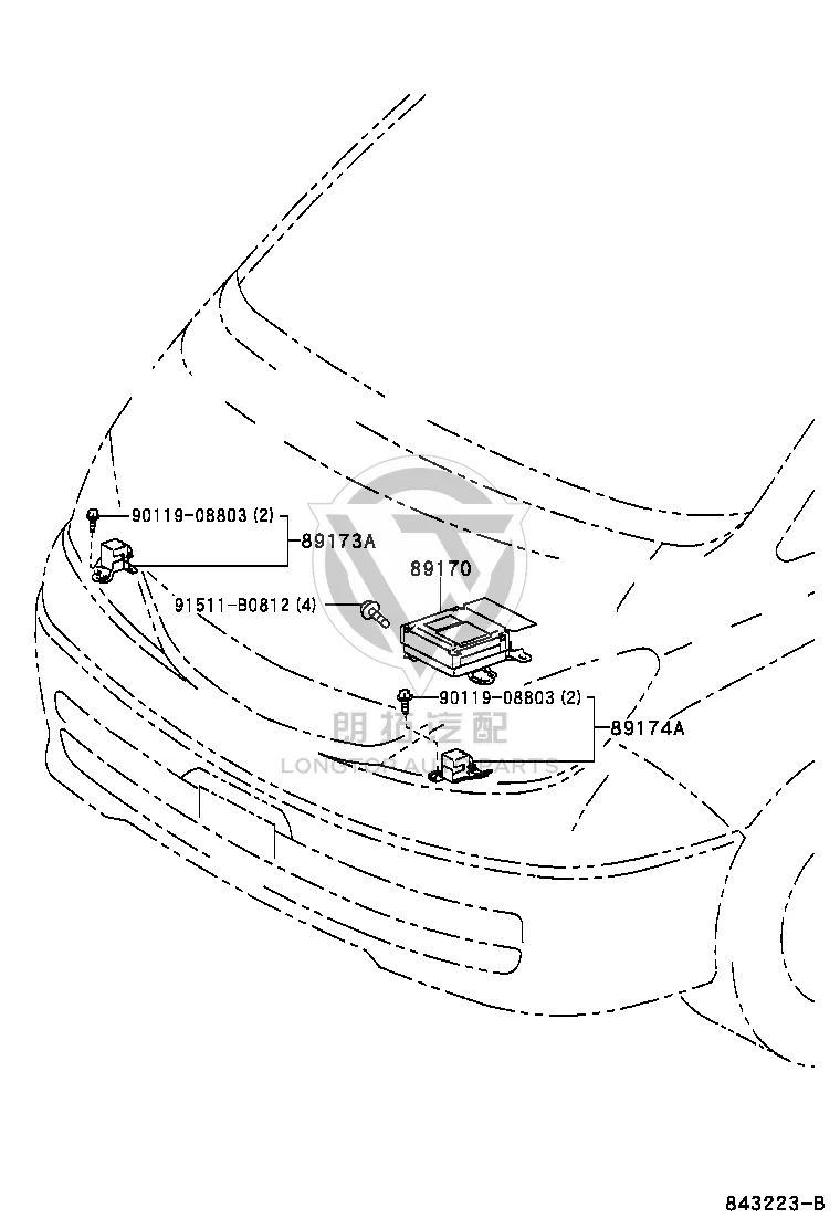 SRS Airbag Control Module 89170-28170 for Toyota Previa