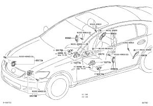 SRS Airbag Control Module 89170-30880 for Lexus GS450H