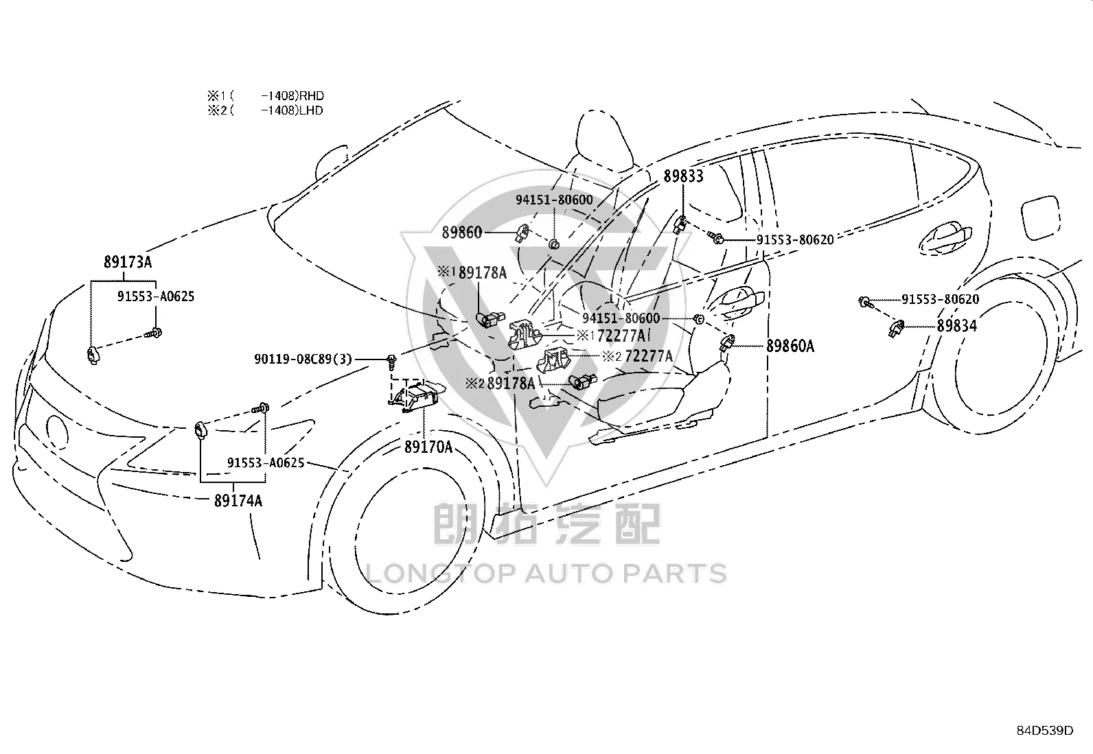 Airbag Computer 89170-33A60 for Lexus ES