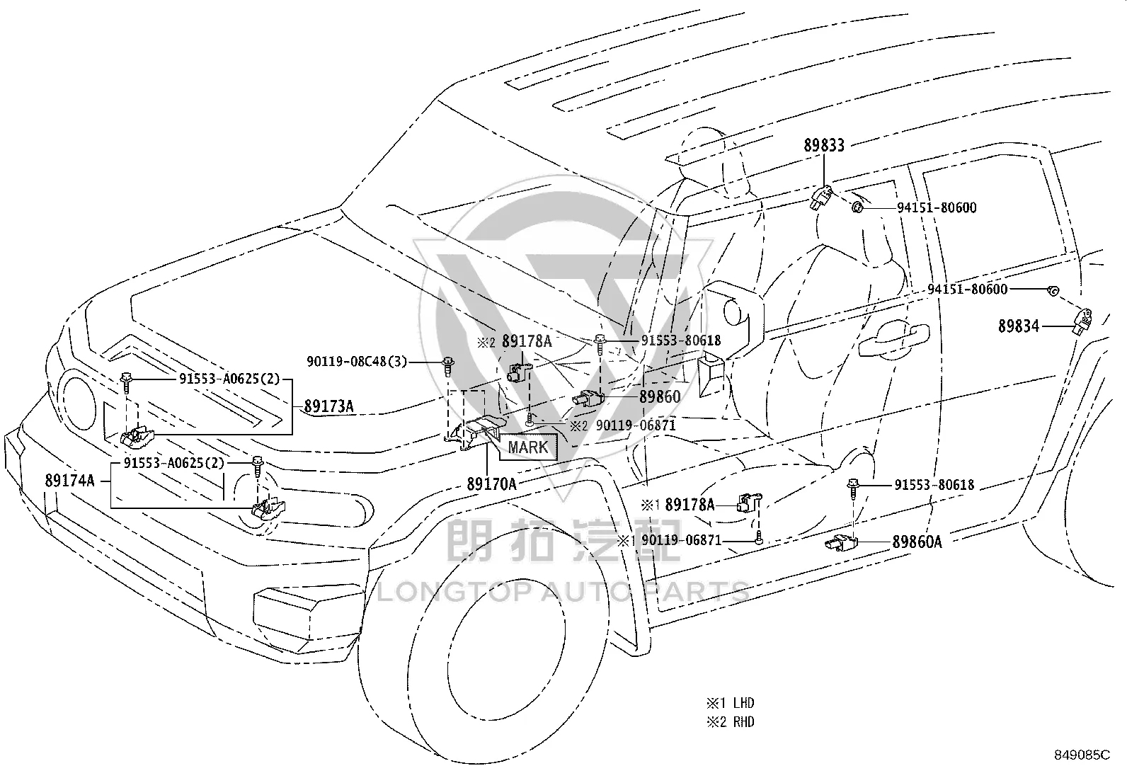 Airbag Computer 89170-35430 for Toyota FJ Cruiser
