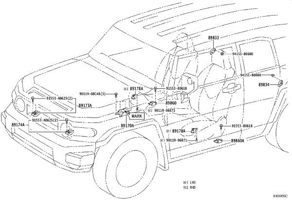 Airbag Computer 89170-35430 for Toyota FJ Cruiser