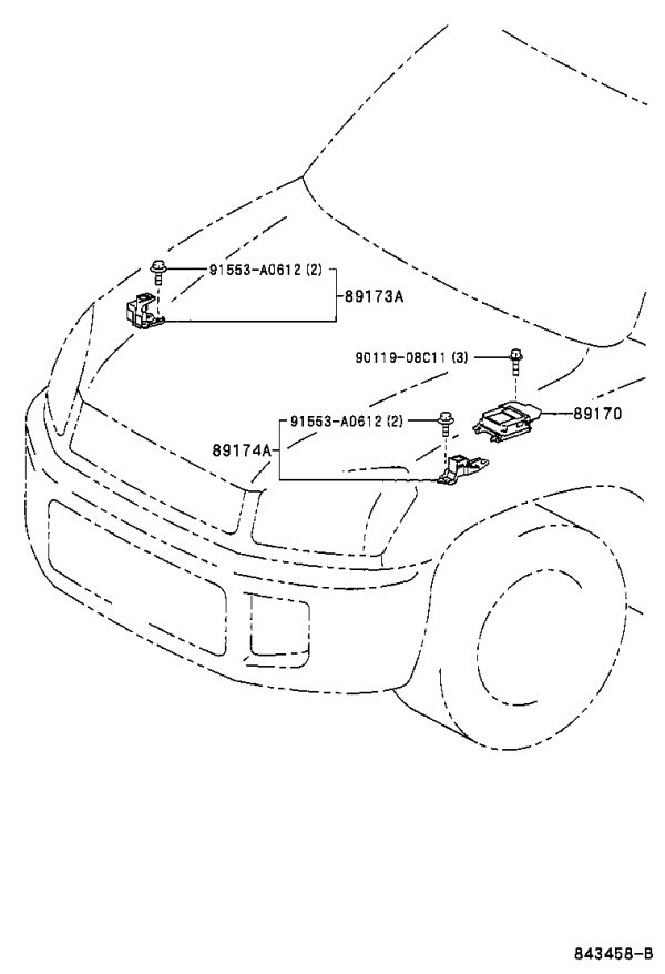 SRS Airbag Control Module 89170-42090 for Toyota RAV4