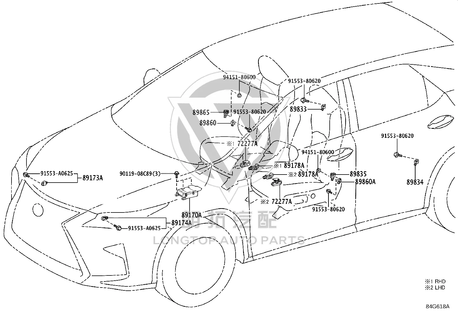 Airbag Computer 89170-48F20 for Lexus RX