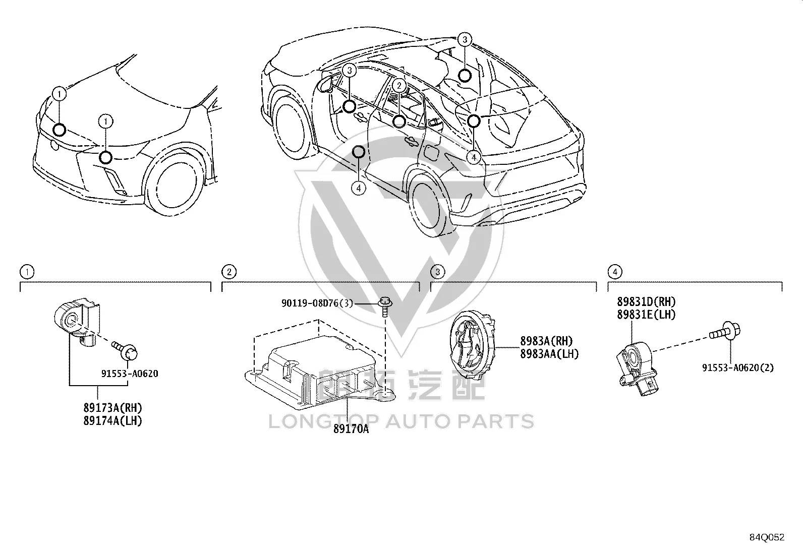 Airbag Computer 89170-48J40 for Lexus RX