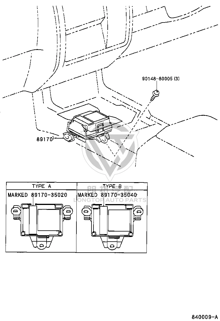 Airbag Computer 89170-60090 for Toyota Land Cruiser
