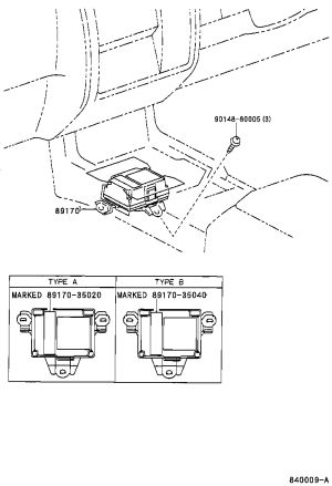 Airbag Computer 89170-60090 for Toyota Land Cruiser