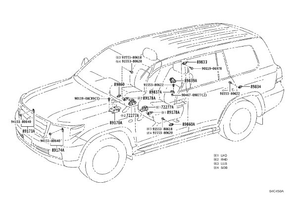 Rear Airbag Sensor 89831-60070 for Toyota Land Cruiser