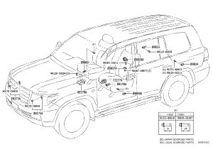 Side Airbag Sensor 89831-0G050 for Toyota Land Cruiser