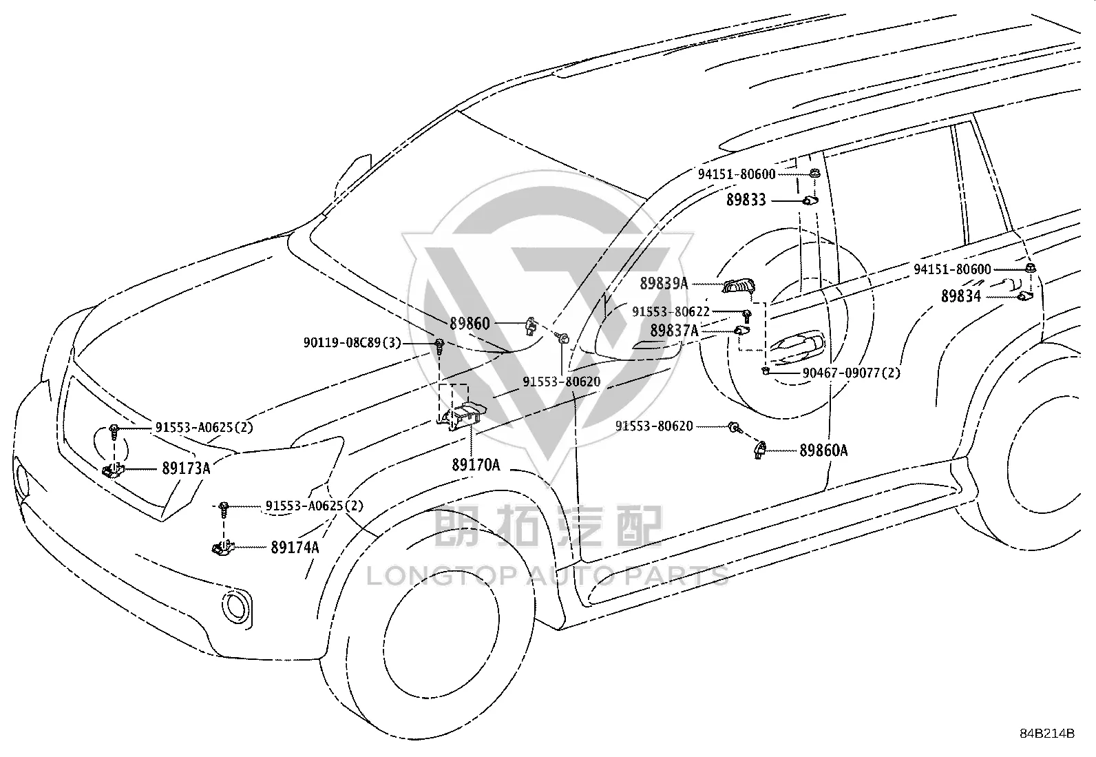 Airbag Computer 89170-60F40 for Lexus GX400