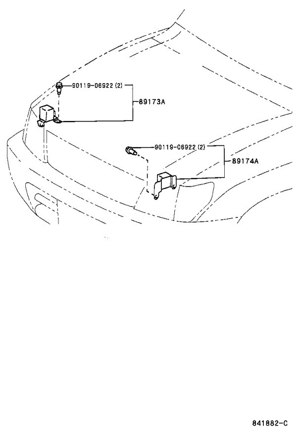 Right Front Airbag Impact Sensor 89173-69025 for Toyota Land Cruiser