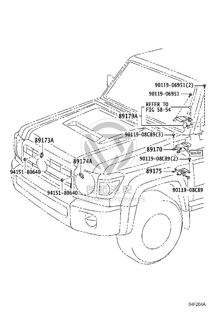 Front Airbag Sensor 89173-69205 for Toyota Land Cruiser