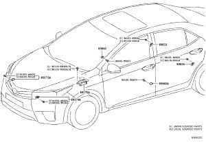Rear Airbag Sensor (Right) 89831-12040 for Toyota Corolla