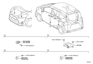 Front Airbag Sensor (Right) 89173-79095 for Toyota Alphard