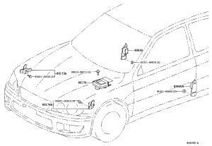 Left Front Airbag Impact Sensor 89174-59125 for Toyota ALTEZZA