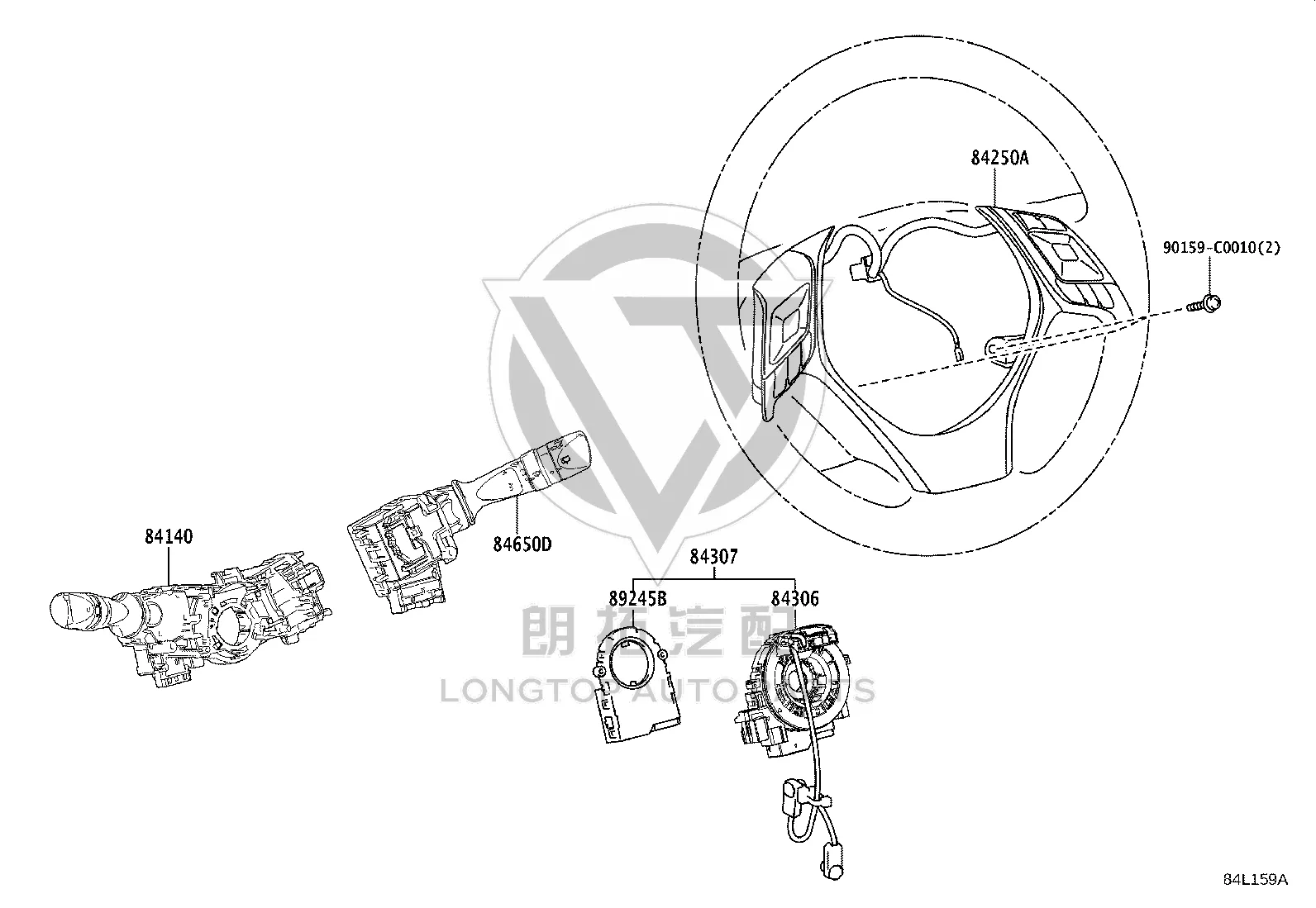 Steering Angle Sensor 8924B-0G010 for Toyota C-HR
