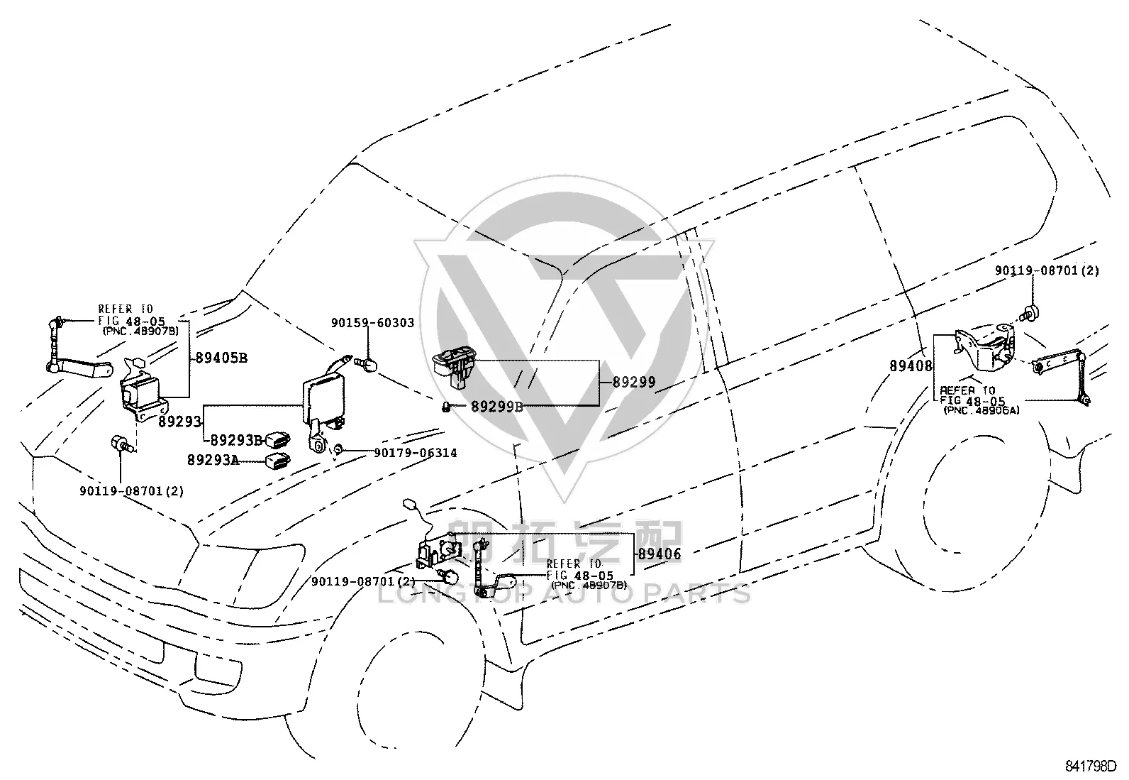 Height Sensor (front right) 89405-60012 for Toyota Land Cruiser