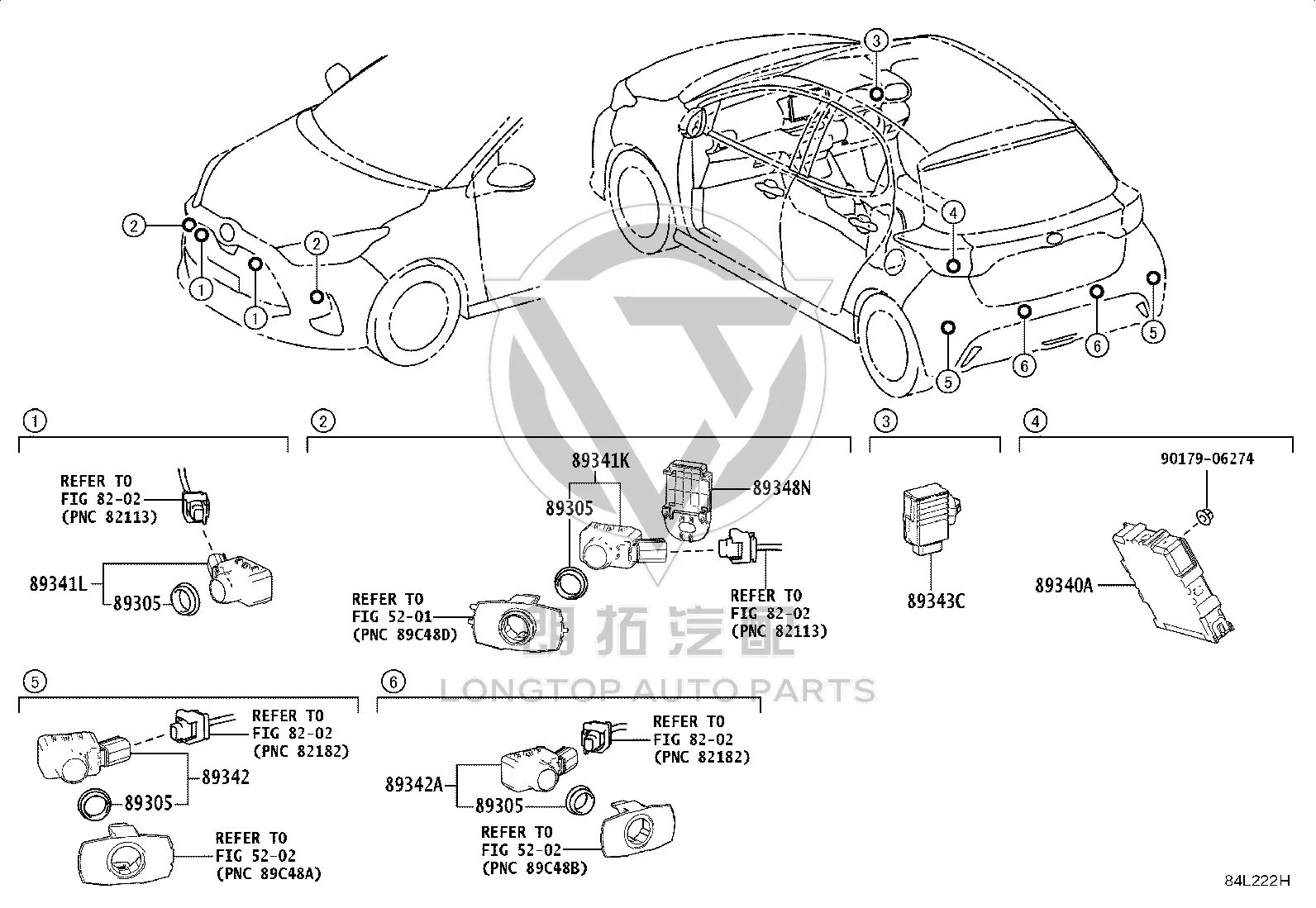 Front Bumper Parking Sensor Base 89348-58130 for Toyota Alphard