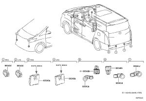 No.5 Ultrasonic Sensor 89341-58051A1 for Toyota Alphard