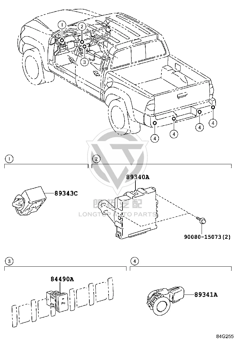 Rear Bumper Parking Sensor 89341-0R060 for Toyota Tacoma