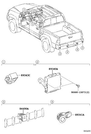 Rear Bumper Parking Sensor 89341-0R060 for Toyota Tacoma