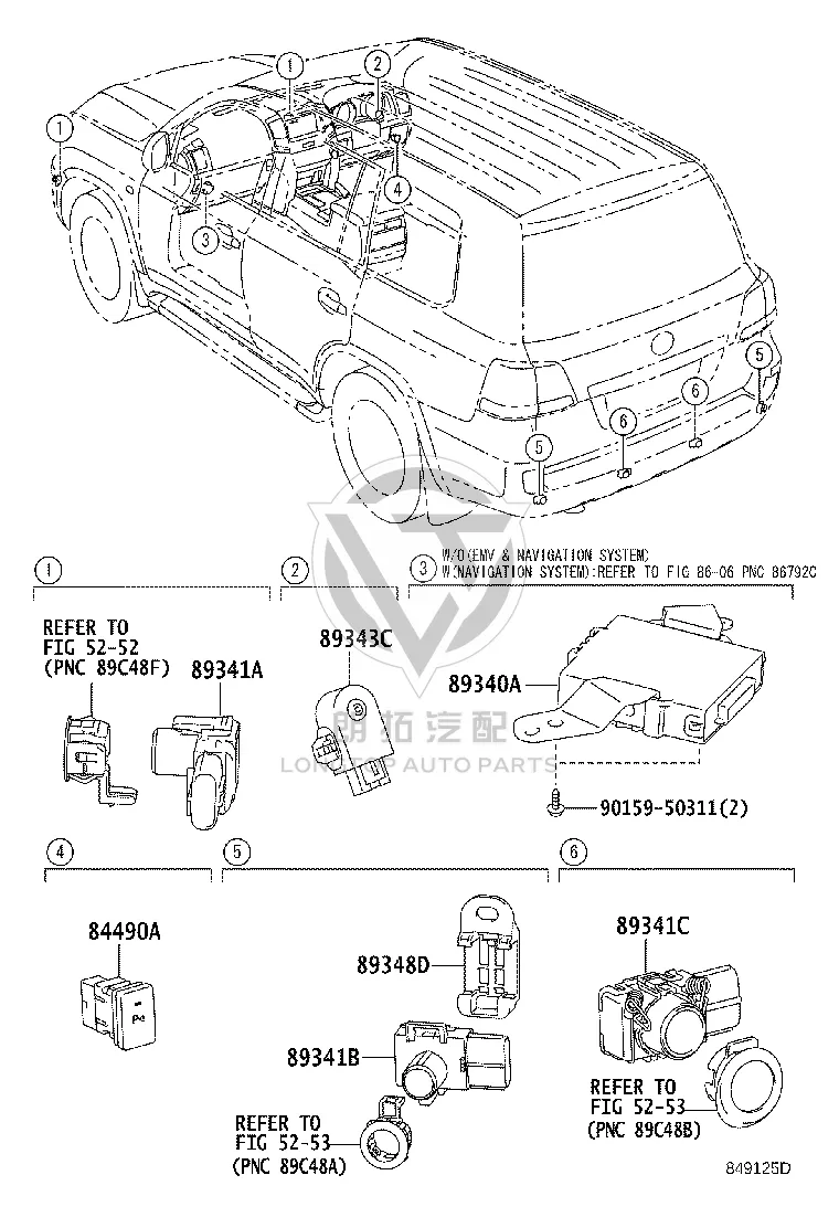 Front Bumper Parking Sensor 89341-33190 for Toyota MARK X