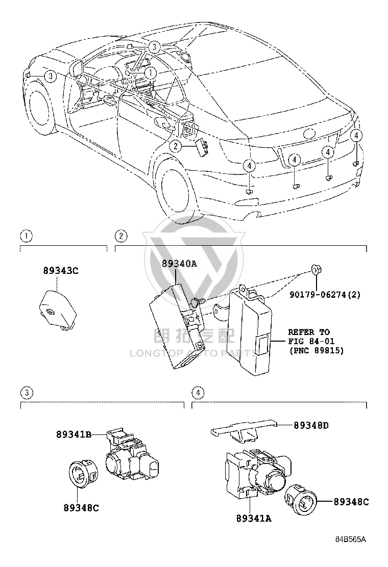 Front Bumper Parking Sensor 89341-30010 for Toyota ISIS