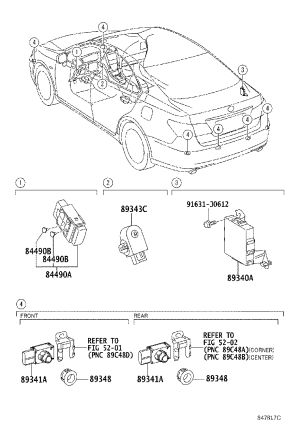 Rear Bumper Radar Sensor 89341-33110J5 for Lexus ES240