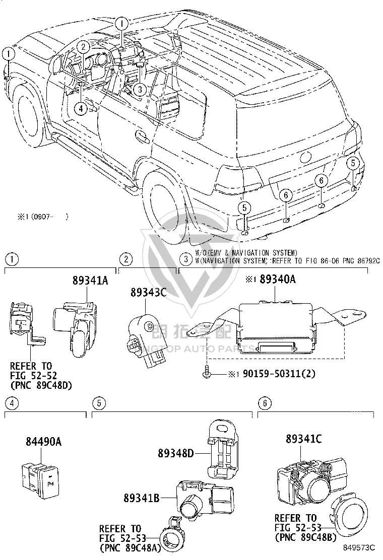 Rear Bumper Radar Sensor 89341-33140 for Toyota Land Cruiser