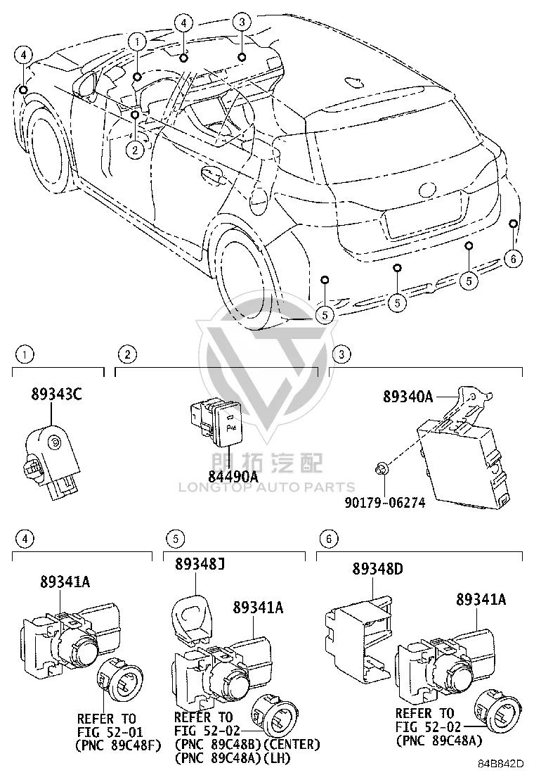 Rear Bumper Parking Sensor 89341-33200B1 for Lexus CT200H