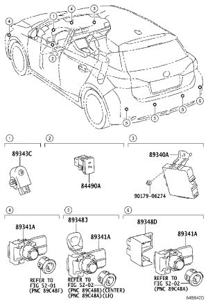 Rear Bumper Parking Sensor 89341-33200B1 for Lexus CT200H